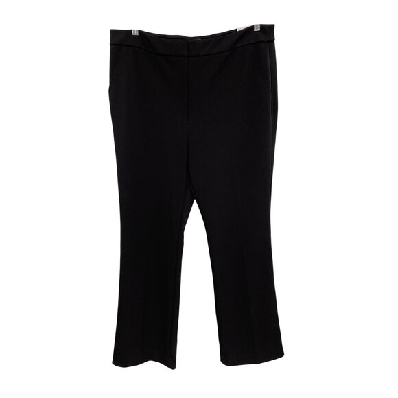 White House Black Market The Slim Ankle Pants Women 16 Flat Front Black Work NEW - Picture 1 of 12